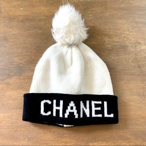 Chanel unisex white Beanie NWT